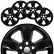 4 for Dodge Ram 1500 2013-2024 Black 20" Wheel Skins Hub Caps 5 Spoke Rim Covers