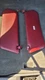 1987-1996 Ford F-150 F-250 F350 Bronco Red Vinyl Sun Visors Sun Shade Pair