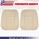 2016 For Ford F150 Lariat Driver & Passenger Top Perf Leather Seat Covers Tan