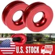 Pair Winch Snatch Recovery Ring For Soft Shackle ATV SUV UTV Aircraft-grade Red