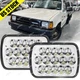 For Mazda Pickup B2000 B2200 B2600 1986-93 Pair 7x6" 5x7 LED Headlights High-Low