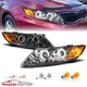 2011-2015 For Kia Optima GunMetal Projector LED Halo Parking Headlights Pair