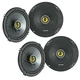 (4) Kicker 43CSC654 CS Series 6.5" 2-Way Coaxial Car Audio Speaker Package