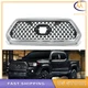 For Toyota Tacoma 2016-2021 Front Upper Grille Chrome+Dark Gray Grill Painted