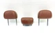 15 16 17 18 AUDI Q3 REAR LEFT RIGHT & CENTER HEADRESTS SET OF 3 BROWN OEM A0.50
