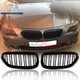 Gloss Black Dual Slat Kidney Grill For 2004-2010 BMW E63 E64 M6 645Ci 650i Coupe