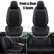 Leather & Linen Hemp Seat Cover Front + Rear Protector Cushion For Mercedes-Benz