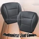For 13-18 Toyota RAV4 Both Driver & Passenger Bottom Leather Seat Cover Black