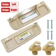 Beige Sun Visor W/Hook Clips Pair For 2006-2011 Honda Civic Left & Right