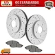 283mm Front Disc Rotors Ceramic Brake Pads for 2011 2012 2013 Nissan LEAF