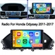 64GB CarPlay For Honda Odyssey 2011-17 Car Stereo GPS Radio Head Unit Android 14