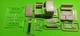 1970 Ford F150 F250 F350 Ramp Truck Moebius 1/25 Cab Hood Glass Grill Interior 