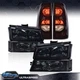 Fit For 03-06 Chevy Silverado Smoke Headlights+Bumper Lamps+Rear Tail Lights