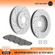 11.14" Front Drilled Disc Rotors & Brake Pads Set for 2011 2012 2013 Nissan Leaf