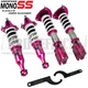 FOR MITSUBISHI LANCER 02-06 GODSPEED MONOSS COILOVER SUSPENSION CAMBER PLATE KIT