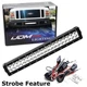 21" 120W Center White + Side Strobe LED Light Bar Kit For Off-Road Truck SUV