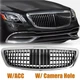 Front Grille For 2014-2020 Mercedes Benz S-Class W222 S450 W/ ACC W/ Camera Hole