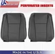 2016 For Ford F150 Lariat Driver & Passenger Top Perf Leather Seat Covers Black