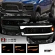 Fit 2019-2024 Dodge Ram 2500 3500 Smoke Sequential LED Bar Projector Headlights