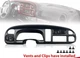 For 98-2002 Dodge Ram 1500 2500 3500 Pickup Black Dashboard Bezel W/ Vents