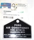 1964-73 Ford Air Conduiting Tag $12.95 ship included