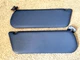 1992-1996 Ford F150 F250 F350 Sun Visor Set Pair Driver Passenger Vinyl Blue OEM