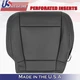 2015 2016 2017 For Ford F150 Lariat Driver Bottom Perf Leather Seat Cover Black