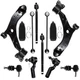For Mazda 5 06-14 Front Control Arm And Ball Joint Sway Bar End Link Tie Rod End
