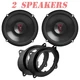 JBL Stage3627F 6.5"  speakers & door install kit for 2007-2014 Toyota FJ Cruiser