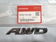 Honda 75719-T7D-003. "AWD" REAR EMBLEM.  2016/2022 HR-V OEM REFURBISHED 