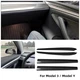 4PCS Dashboard Cover Wrap & Front Door Inner Armrest Panel Trim For Tesla 3/Y