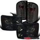 Fit 2007-2014 Chevy Silverado 1500 2500 3500 Smoke Headlights+LED Tail Lamps