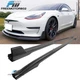 Fits 17-26 Tesla Model 3 V Side Skirts Extension Driver Passenger 6PCS Unpainted