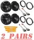 JVC CSJ620 300W Front Door /Rear Deck Speakers kit for 2008-2022 Honda Accord