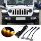 For Jeep Wrangler JL 2018-2021 Front Grille LED Running Light Raptor Style 3PCS