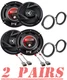 4)400 Watts 6.5" EF.653 Front & Rear Coaxial Speakers for 2006-2021 Honda Civic