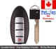 1x Replacement Keyless Remote Key Fob Shell Case For Infiniti M35 M45 CWTWBU618