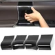 4x Glossy Black Inner Door Handle Panel Trim Decor Cover For Ford F150 2015-2020