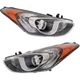 Left and Right Headlights For Hyundai Elantra GT 2013-2017 Halogen with Bulb(s)