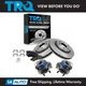 TRQ Front Brake Rotor Ceramic Pad & Wheel Hub Bearing Kit w/Fluids for Uplander