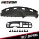 Dash Pad Cover Replacement Black & Bezel w/Vent For 1998-02 Dodge Ram 1500 2500