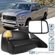 Fits 2019-2024 Dodge Ram 1500 Rotatable Power Heated Towing Mirrors+Puddle Pair