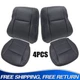 For 2013-2018 Toyota RAV4 Front Both Side Bottom & Top Leather Seat Cover Black 