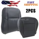 For 2013-2018 Toyota RAV4 Front Driver Bottom & Back Leather Seat Cover Black