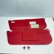 1987-1996 Ford F150 F250 F350 Bronco RED CLOTH Sun Visors Sunvisor Pair