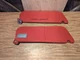 87 - 96 Ford Bronco F-150 Driver Left Passenger Right Sun Visor Set Cloth Red
