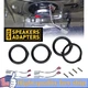 4X 6.5" Car Stereo Door Speaker Adapters + Wire Harness for Honda Accord Acura K