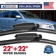 For Audi A4 Quattro 2004-2008 22" &22" Front L&R Windshield Flat Wiper Blade Set