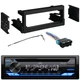 JVC KD-T720BT Single DIN Stereo Receiver W/Kit, Wire Harness, Antenna Adapter