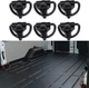 3 Pair Black Cargo D-Hooks For 2015-2025 Ford Transit 150, 250, 350 Cargo Vans